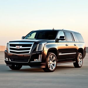 Black Shiny Cadillac Escalade for premium ride by Rideline | Long Island Car Service
