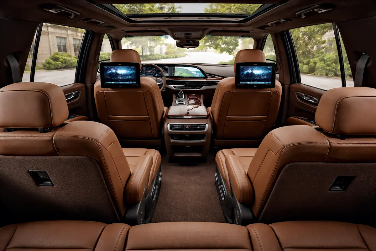 Cadillac Escalade premium leather interior — Rideline chauffeur service