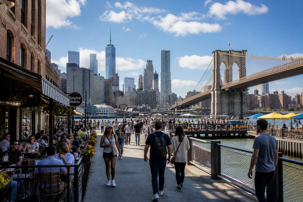 NYC Sightseeing Tours in DUMBO Brooklyn | Waterfront Views & Brooklyn Bridge.